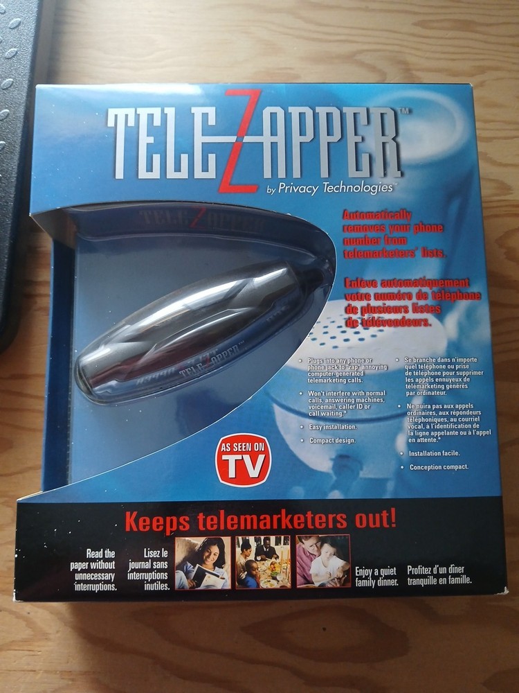 TeleZapper By Privacy Technologies Accessory Designed to Reduce Telemarketing...