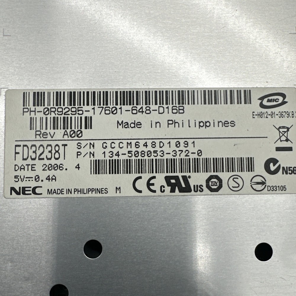 NEC FD3238T Internal Floppy Disk Drive (2662)