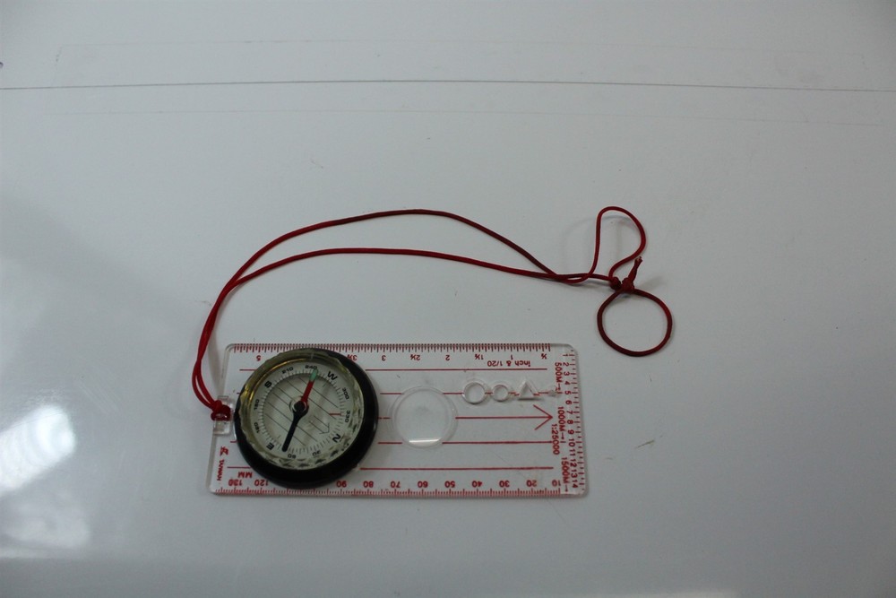 Vintage Baseplate Compass Hiking / Mapping With Lanyard School Projects