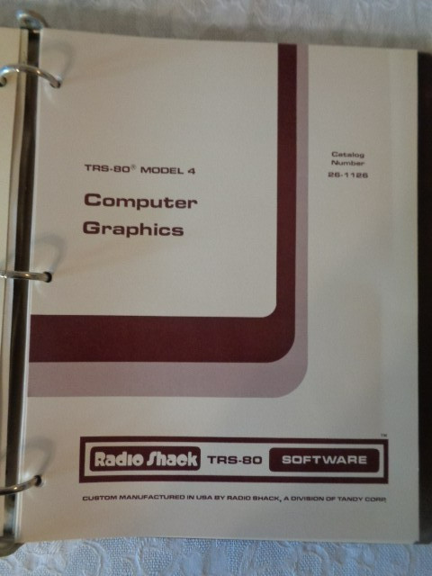 TRS - 80 Model 4 Computer Graphics w/Diskette Catalog No. 26-1126