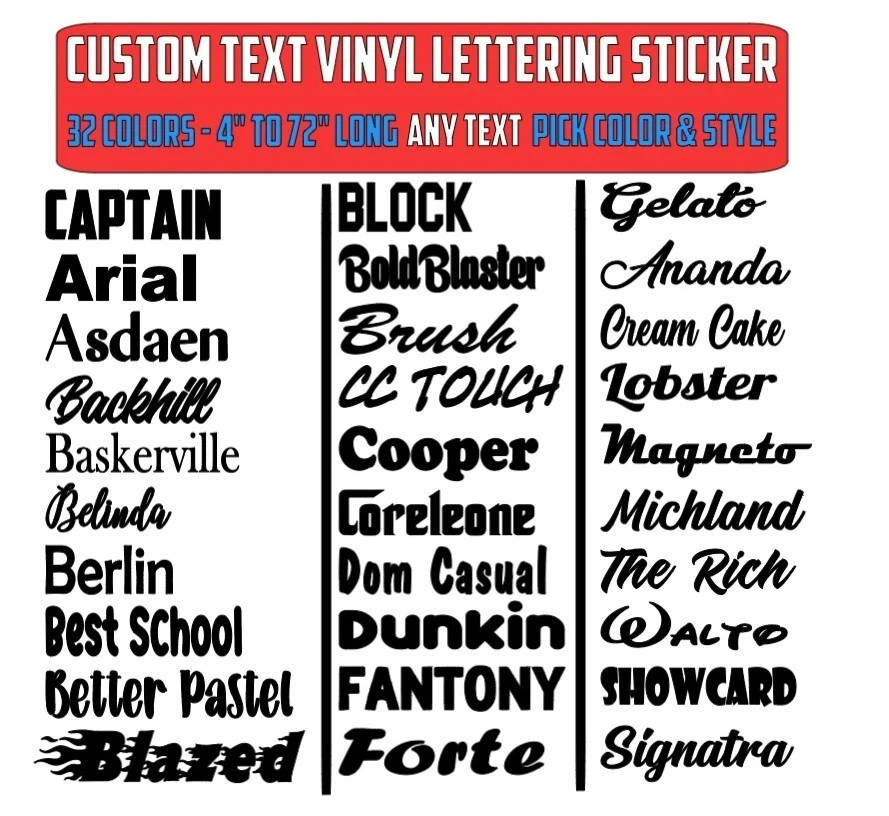 Custom Personalized Vinyl Lettering Name Decal Sticker Car Window Tumbler Flask