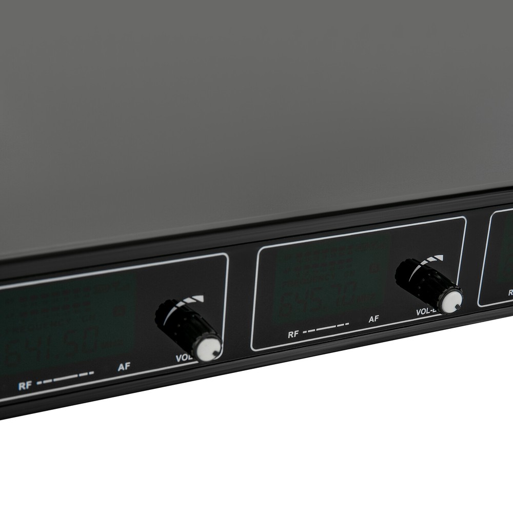 6-8 H Rectangular Cordless Wireless Microphone System 4 Channels for Conference