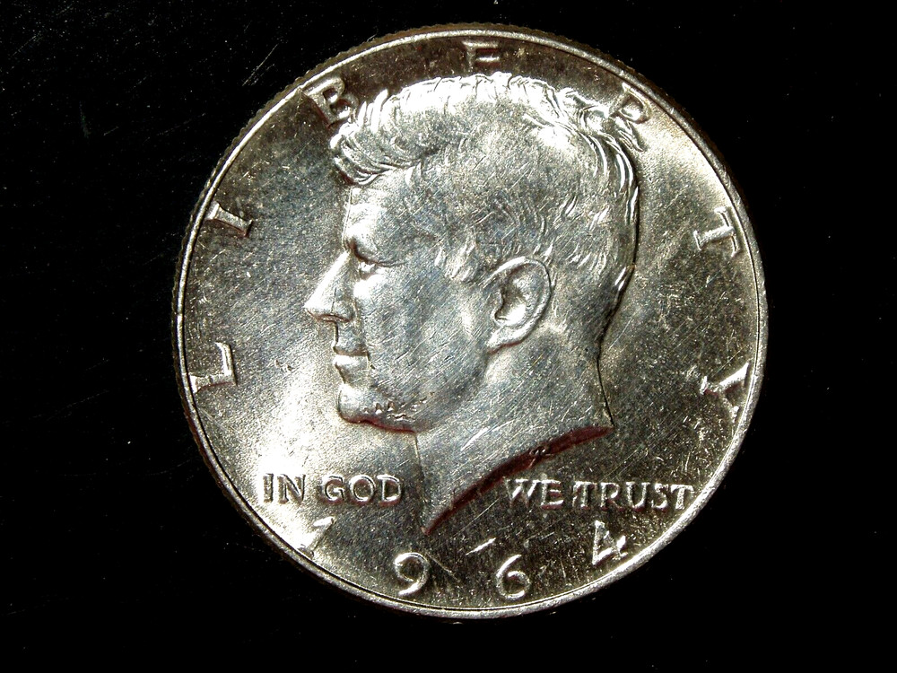1964 UNC KENNEDY HALF DOLLAR #1