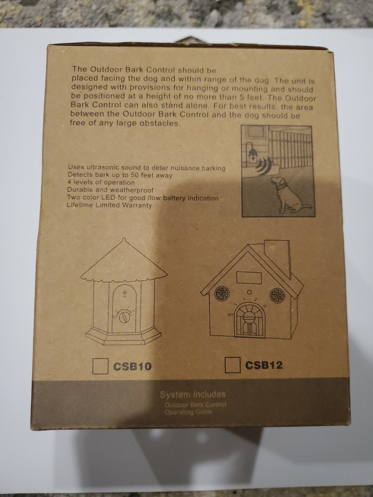 Sonic Bark Control Device Deter Nuisance Barking Birdhouse Style CSB10 Barktrain