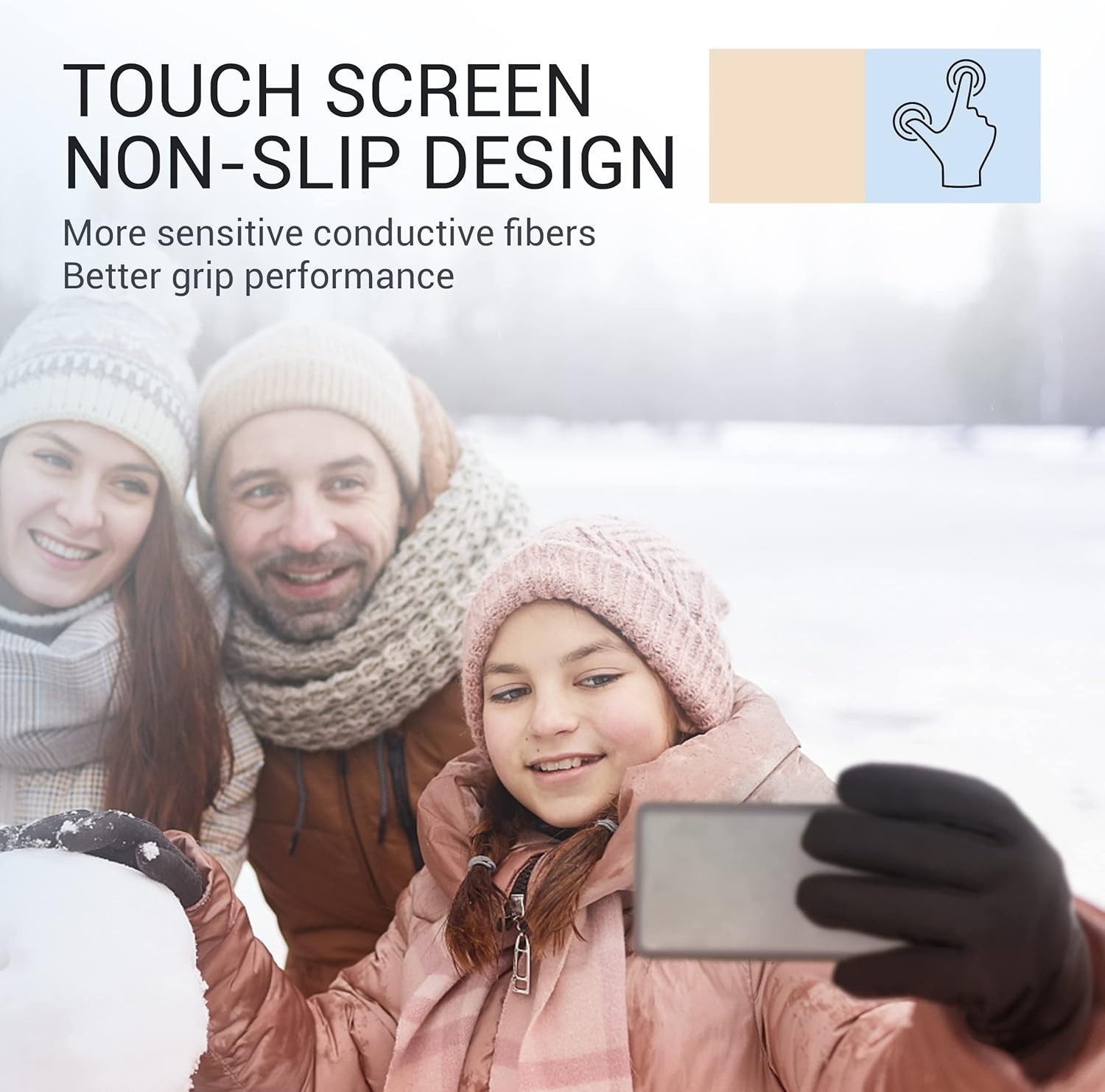 Royalrose Heated Gloves Liners for Men/Women Rechargeable Waterproof Size Med.