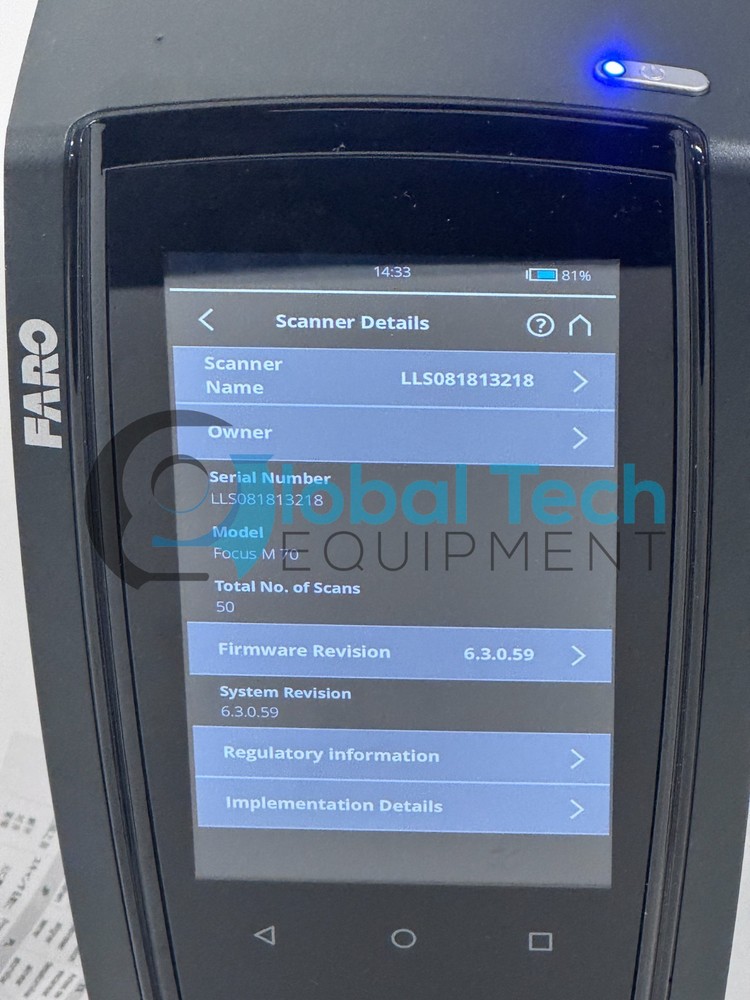 2018 Faro M70 3D Scanner Package