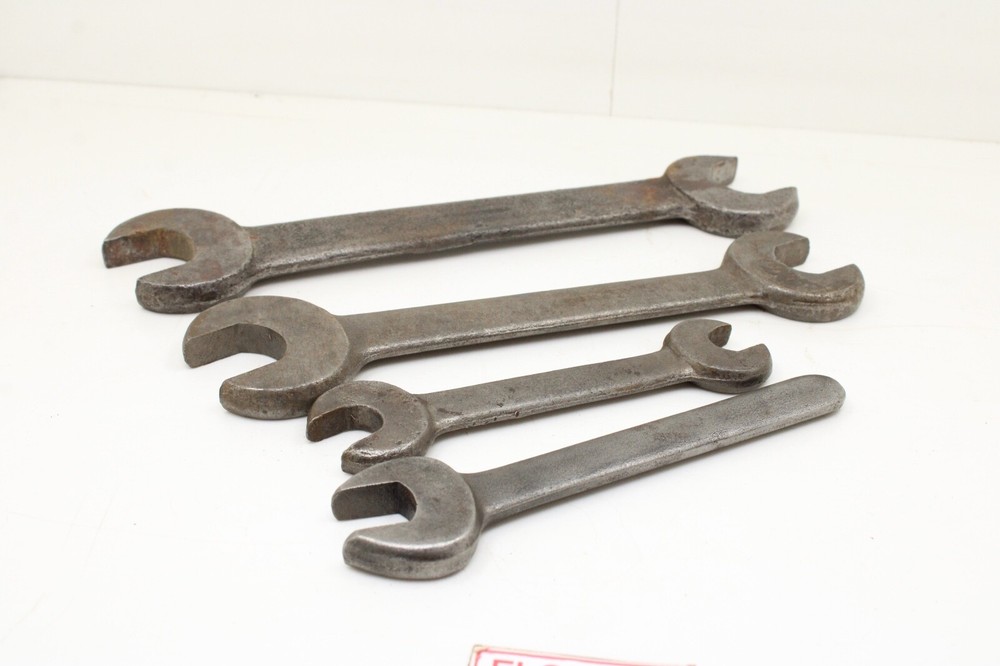 (4) Fairmount Collector Wrenches Assorted Size Double and Single Open End USA
