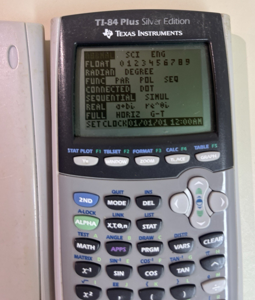 Texas Instruments TI-84 Plus Silver Edition Graphing Calculator, Batteries Works