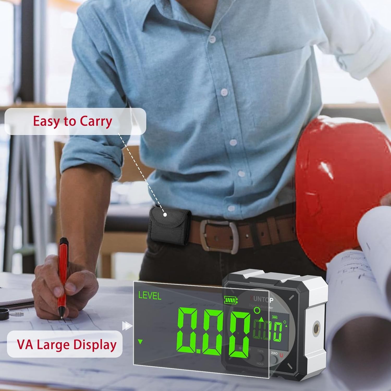 360° Digital Protractor Laser Level Box Magnetic Angle Finder Gauge Inclinometer