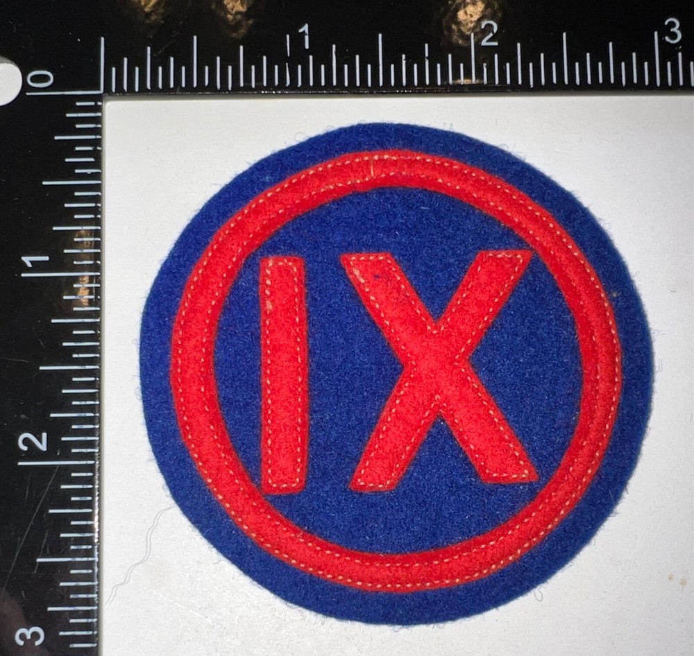Early WWII US Army IXth 9th Corps Felt Patch