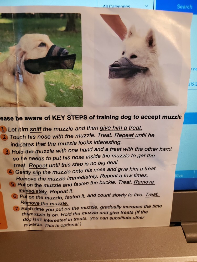 dog comfort muzzle size large