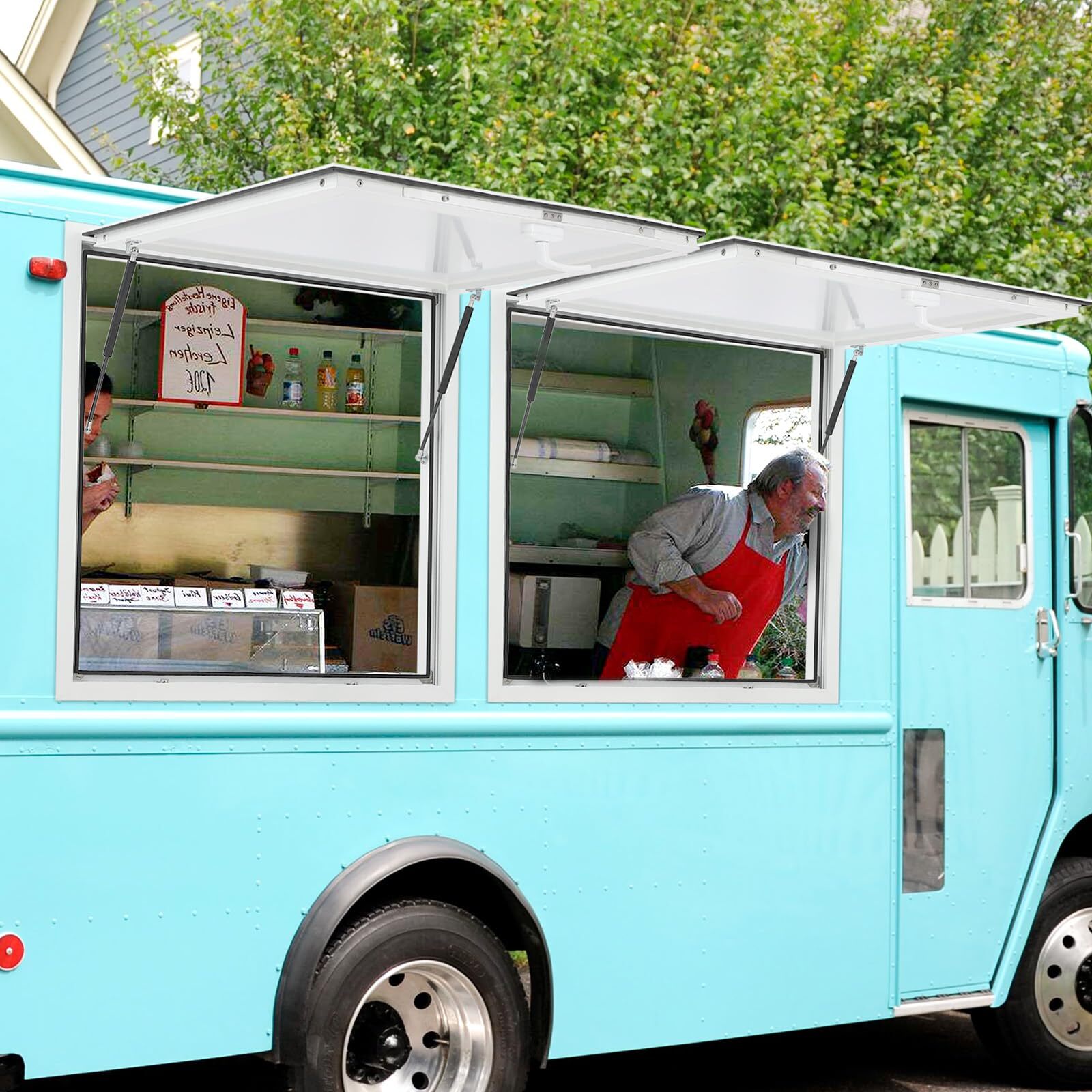 Concession Trailer Serving Window 36" x 36" 60" x 36" Food Truck Service Window