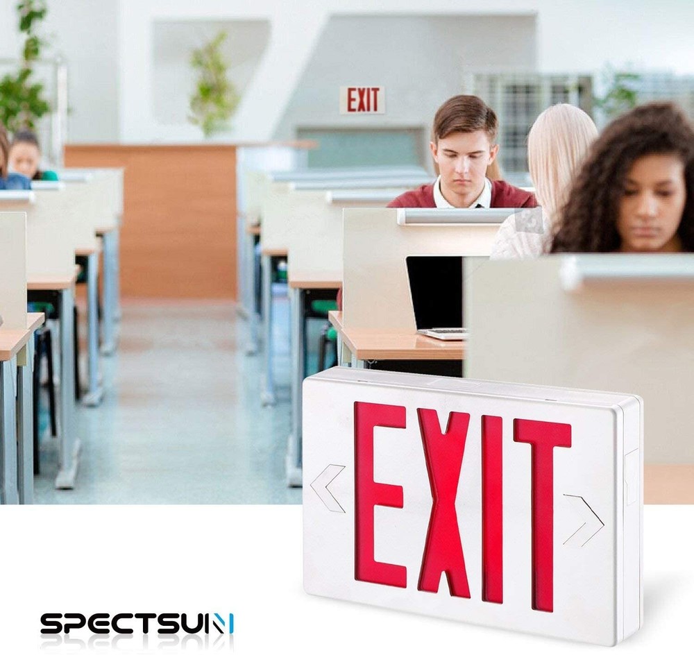UL Listed 6 Packs led Red Exit Sign & Exit lighting with Battery Backup for Home