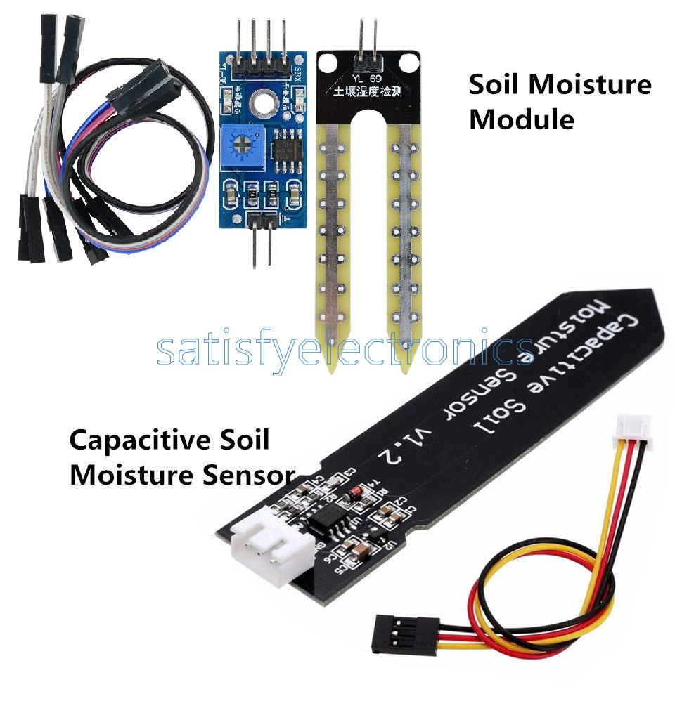 Analog Capacitive Soil Moisture Sensor V1.2 Corrosion Resistant + Sensor Cable F