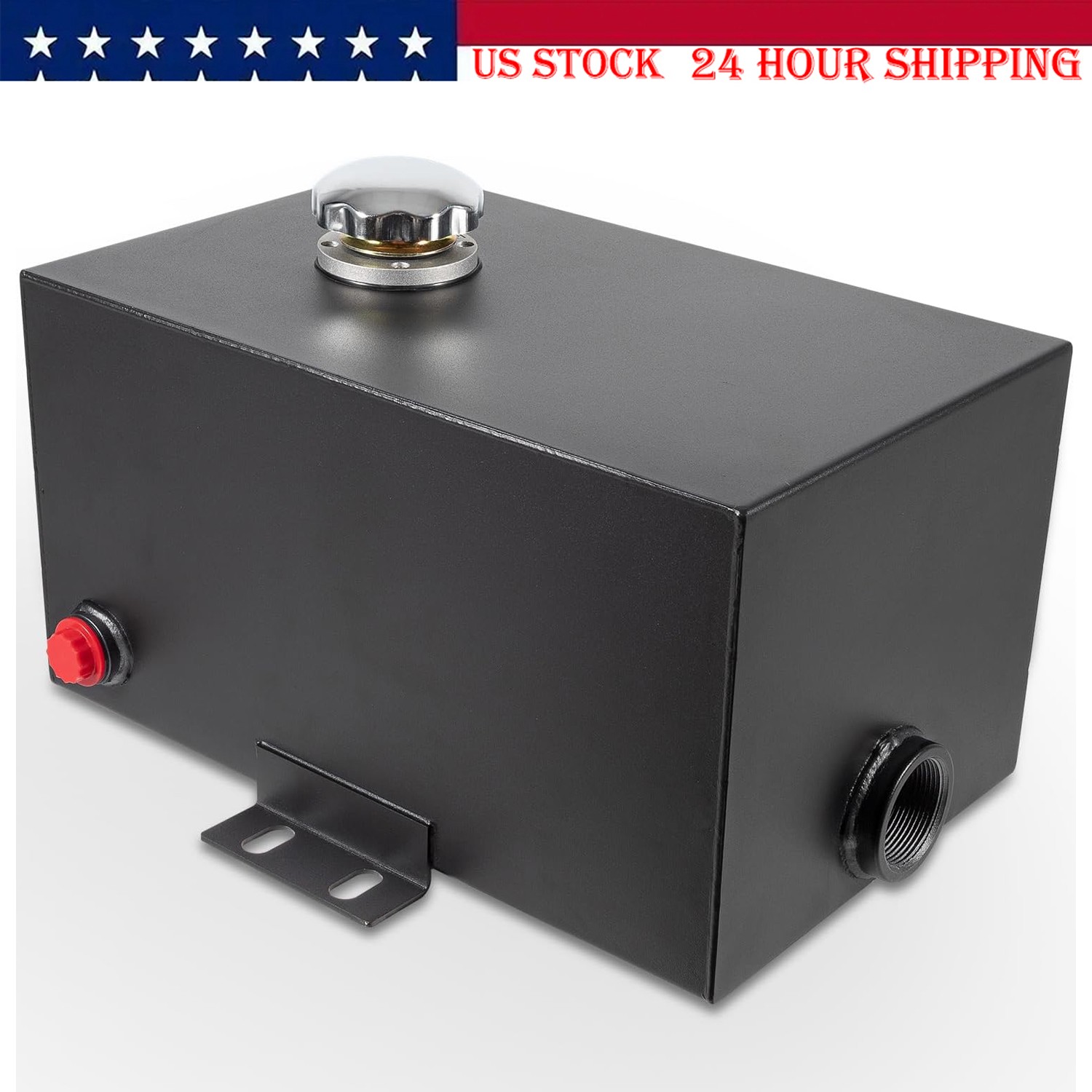 Steel Hydraulic Fluid Reservoir Tank with Inlet 1-1/2" & Outlet 3/4" FNPT Port