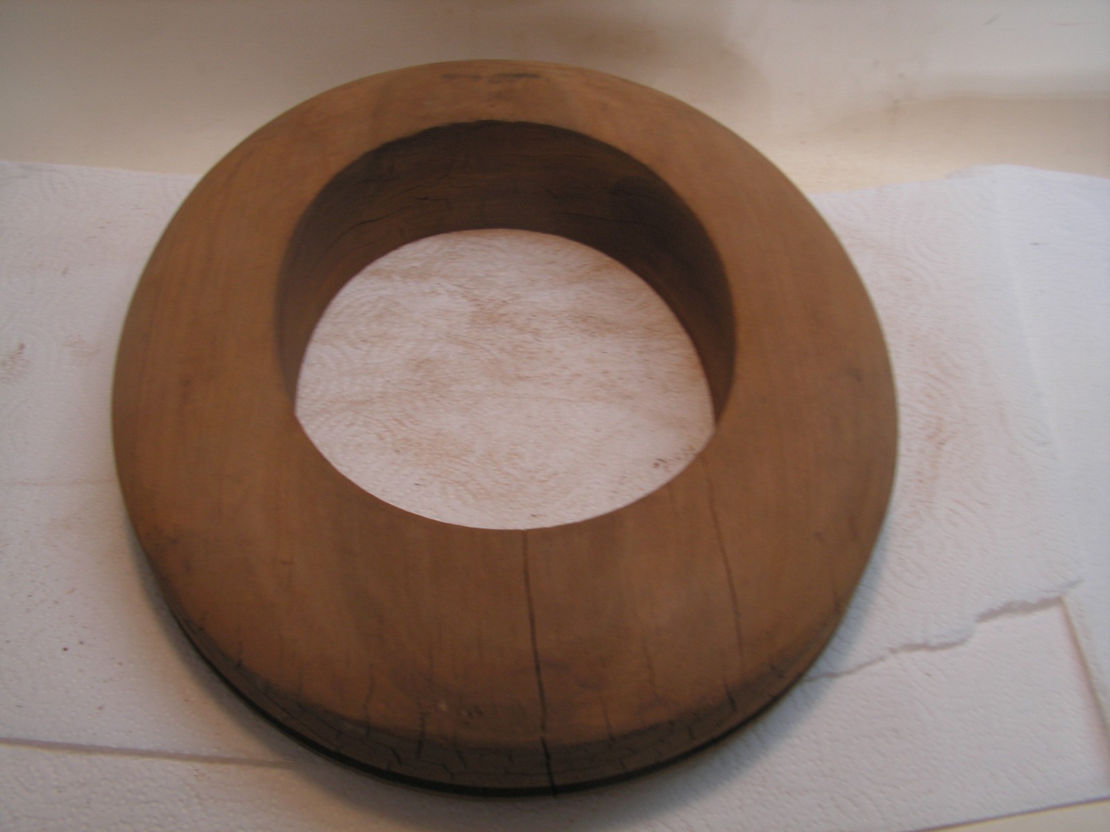 Antique Wooden Block Hat Brim Mold Millinery Form 32 6 3/4 2 5/8? 11" 12 5/8"