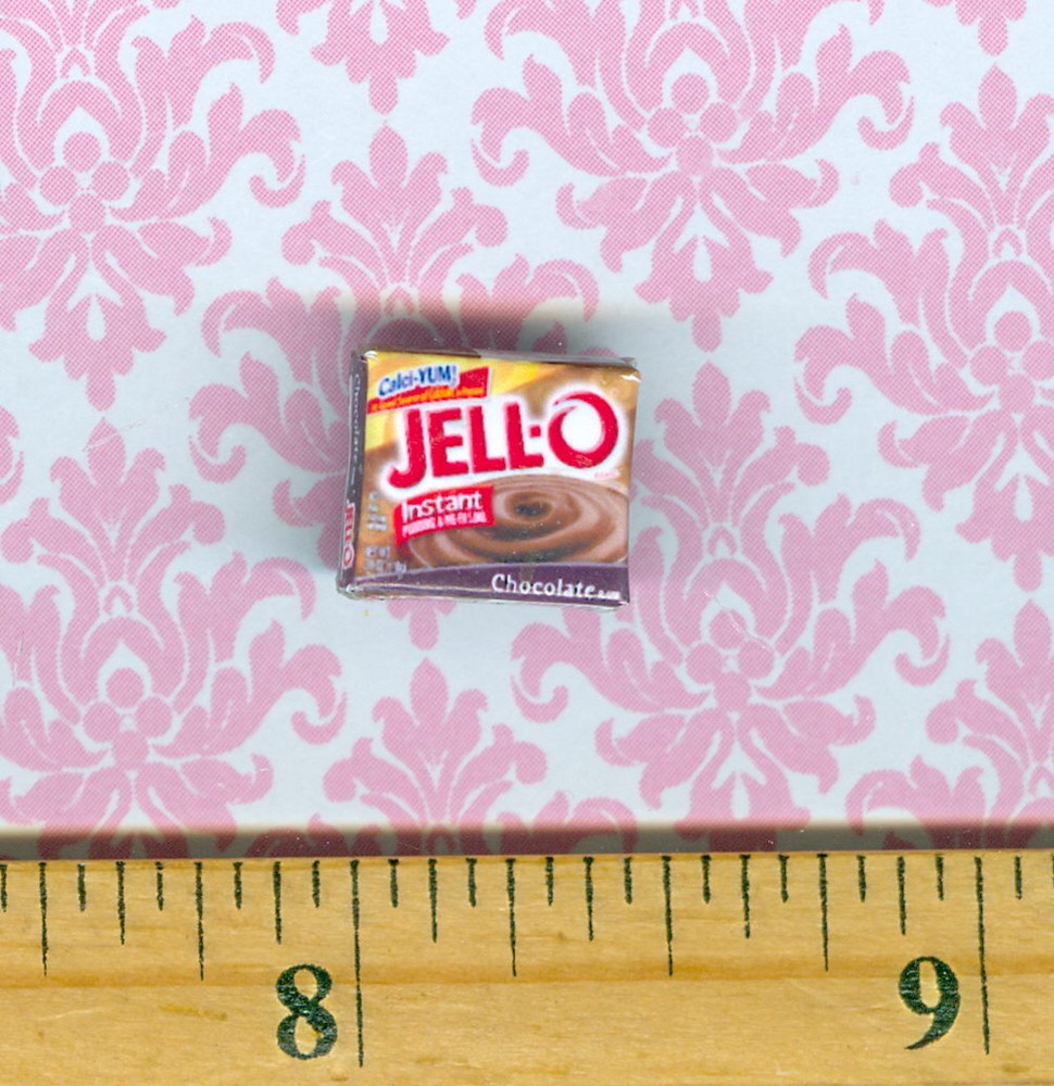 Dollhouse Miniatures Size Chocolate Pudding Box