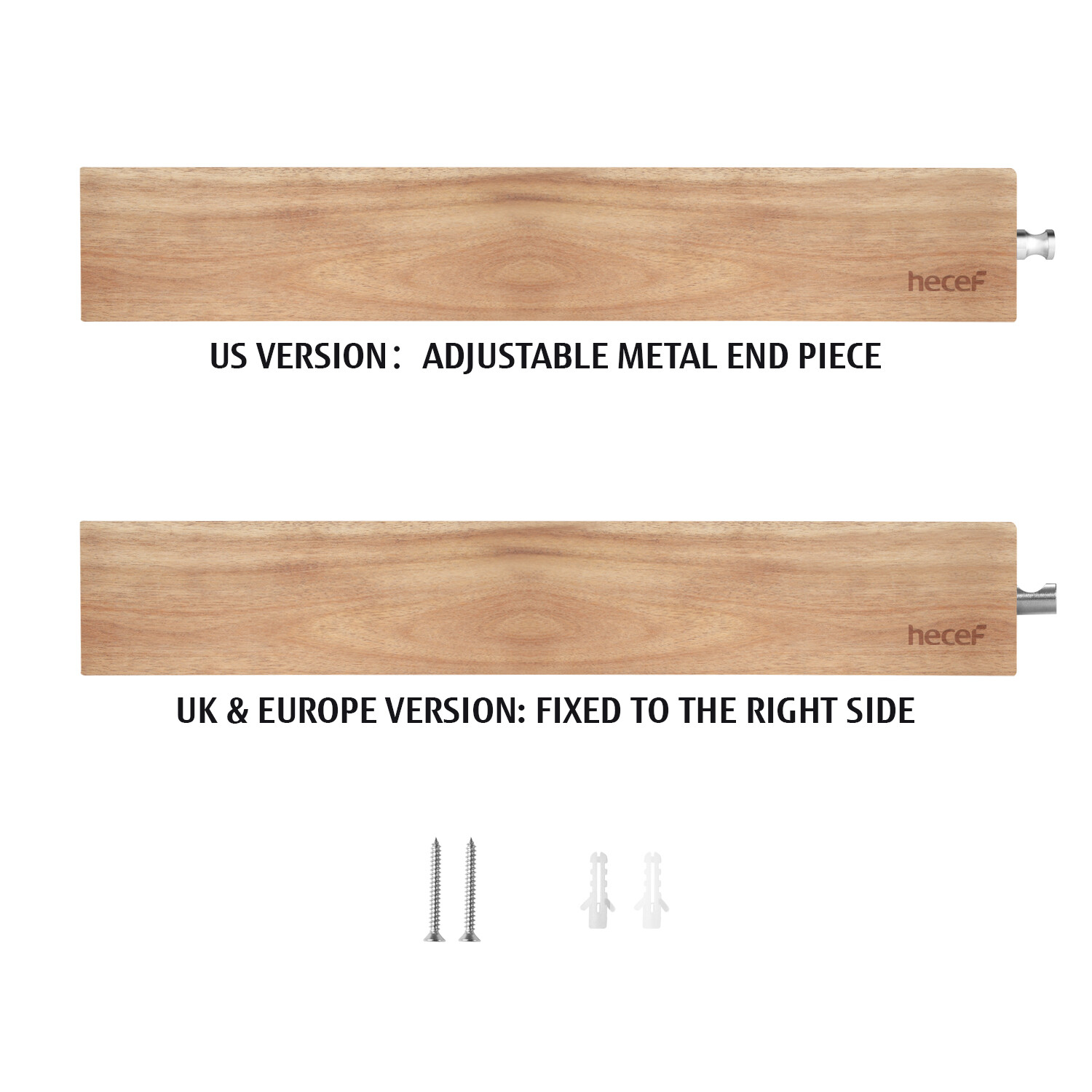 Magnetic Knife Holder Strip Wood Block Wooden Stand Acacia Kitchen Organizer