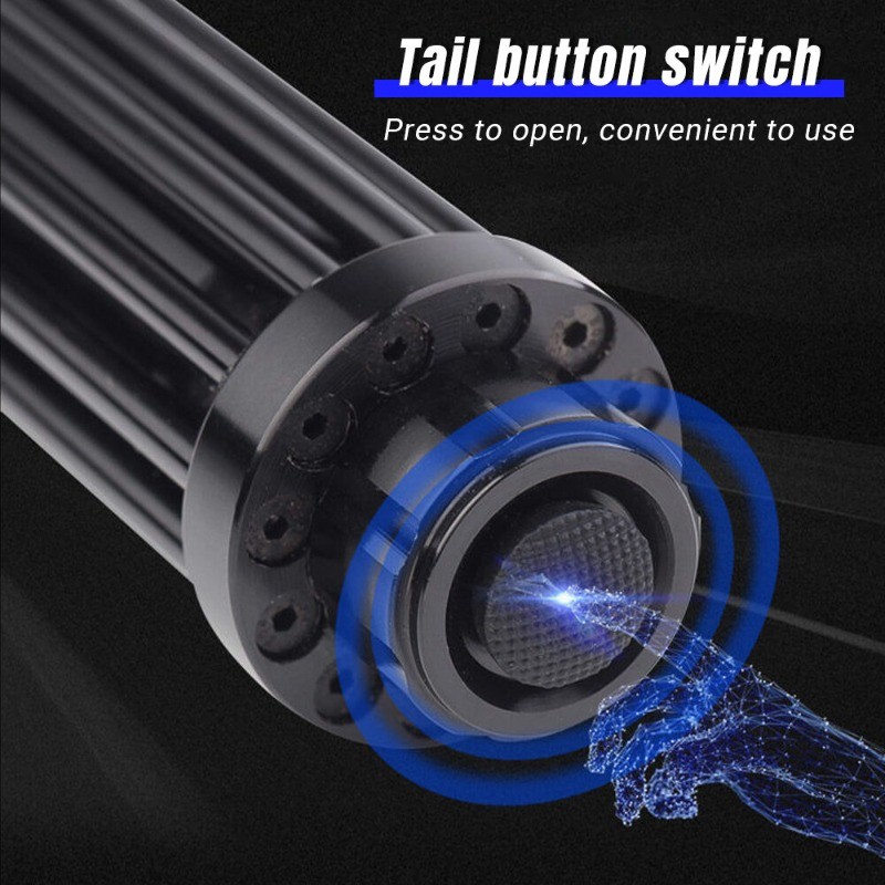10Watt Adjustable High Power Blue Burning Laser Pointer Visible Dot Torch Light