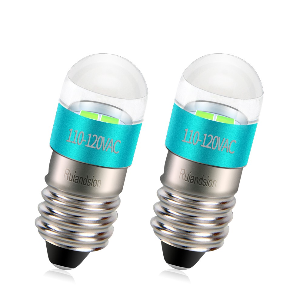 Green E10 110VAC LED Outdoor String Lamp Replacement Christmas Tree Light Bulbs