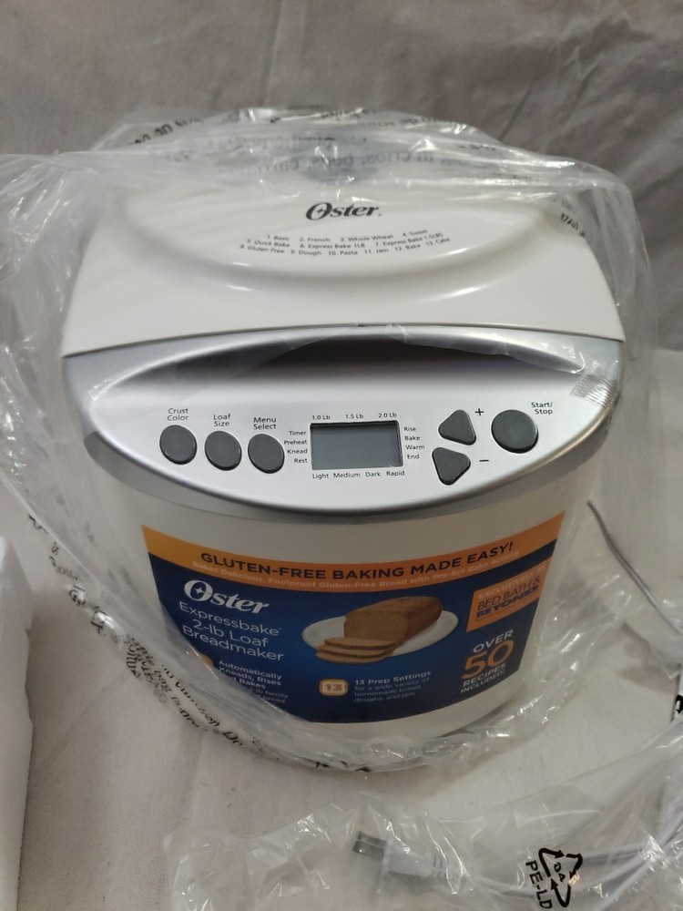 Oster CKSTBR9050 2lb 13 Setting Programmable Express Bake Bread Maker White