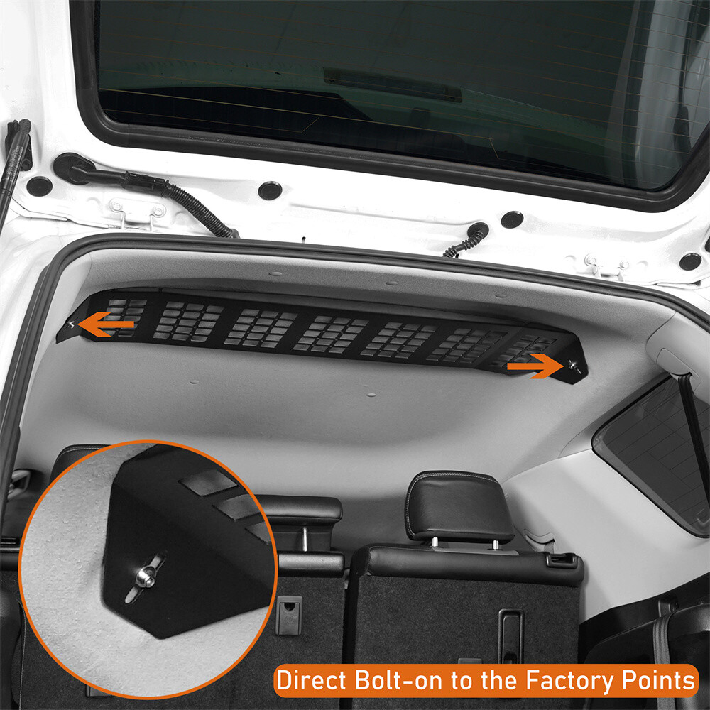 Fit Toyota 4Runner 2010-2024 Rear Overhead Top Storage MOLLE Panel System Metal