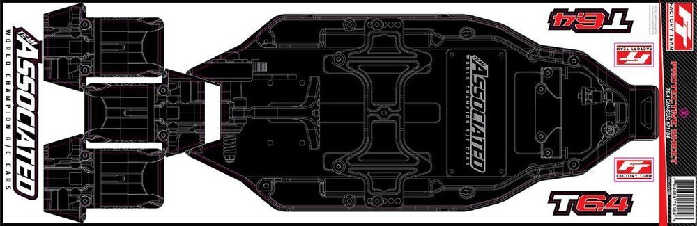 Team Associated - RC10T6.4 FT Chassis Protective Sheet, Printed