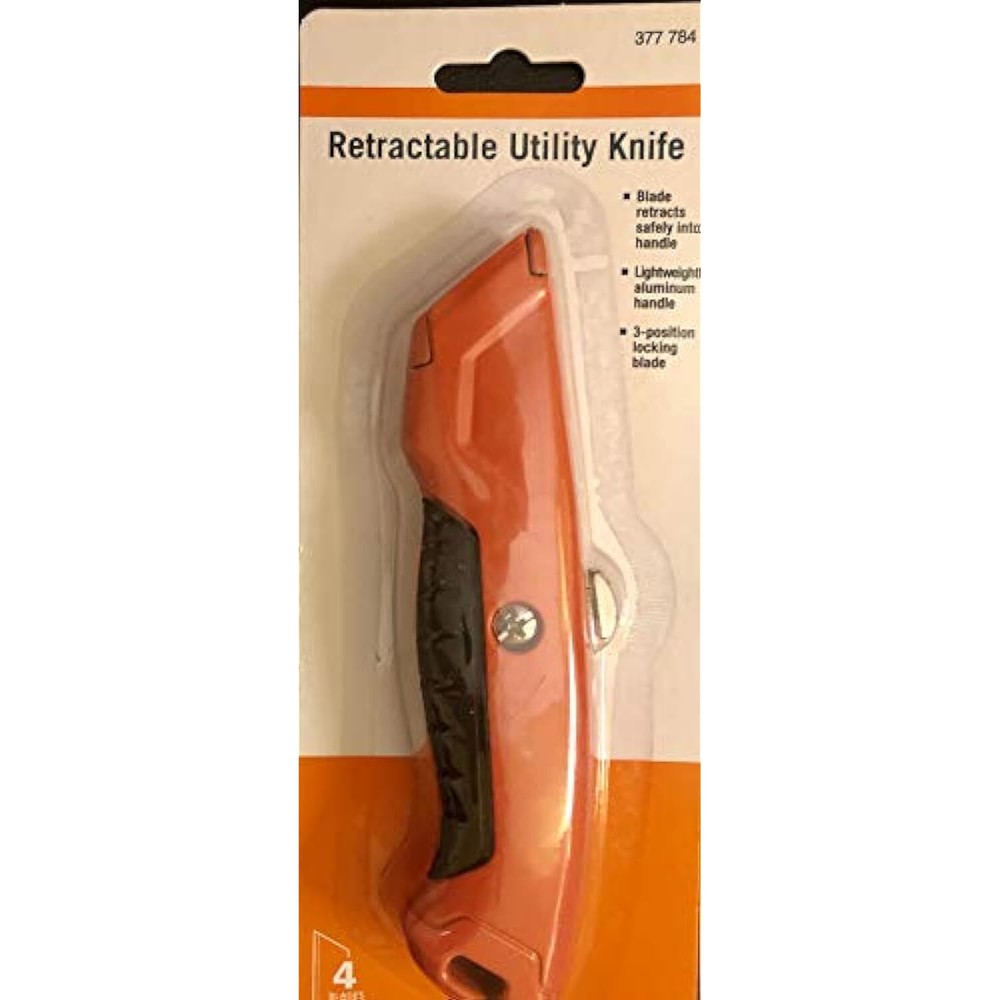 Heavy Duty Retractable Utility Knife Box Cutter With Blade Storage Sharp