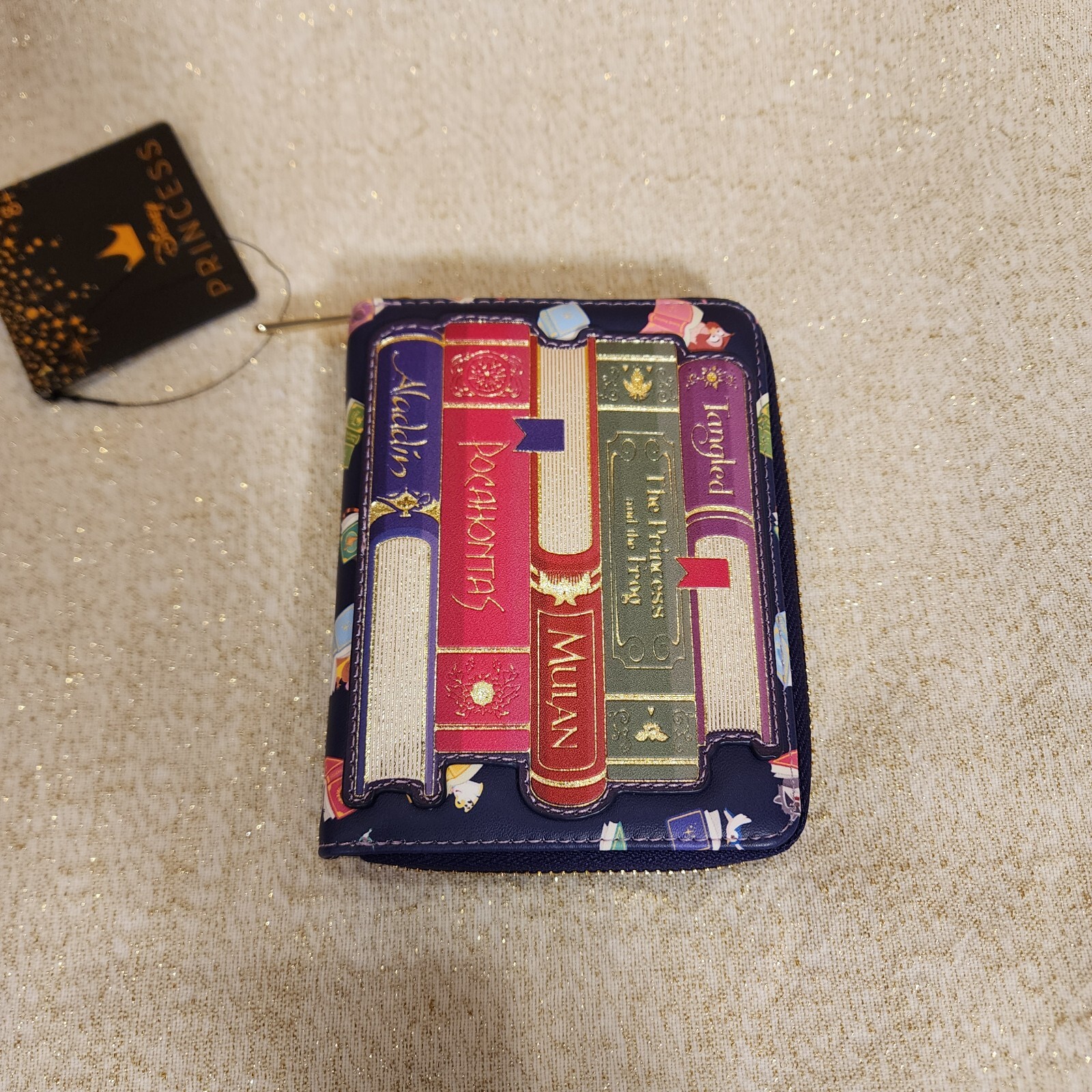 Loungefly Disney Princess Story Books Zip Around Wallet NEW