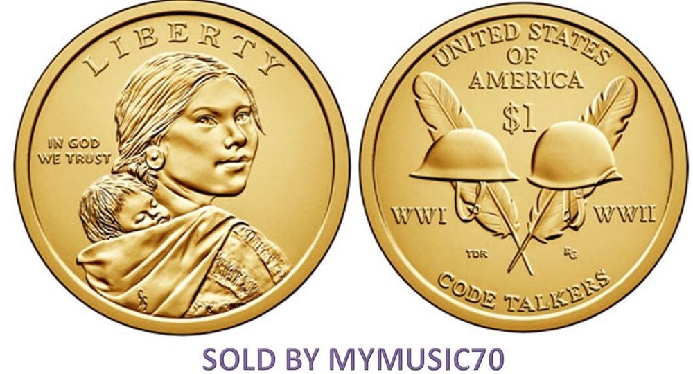2016 P & D Sacagawea Golden Dollar CODE TALKERS - Uncirculated
