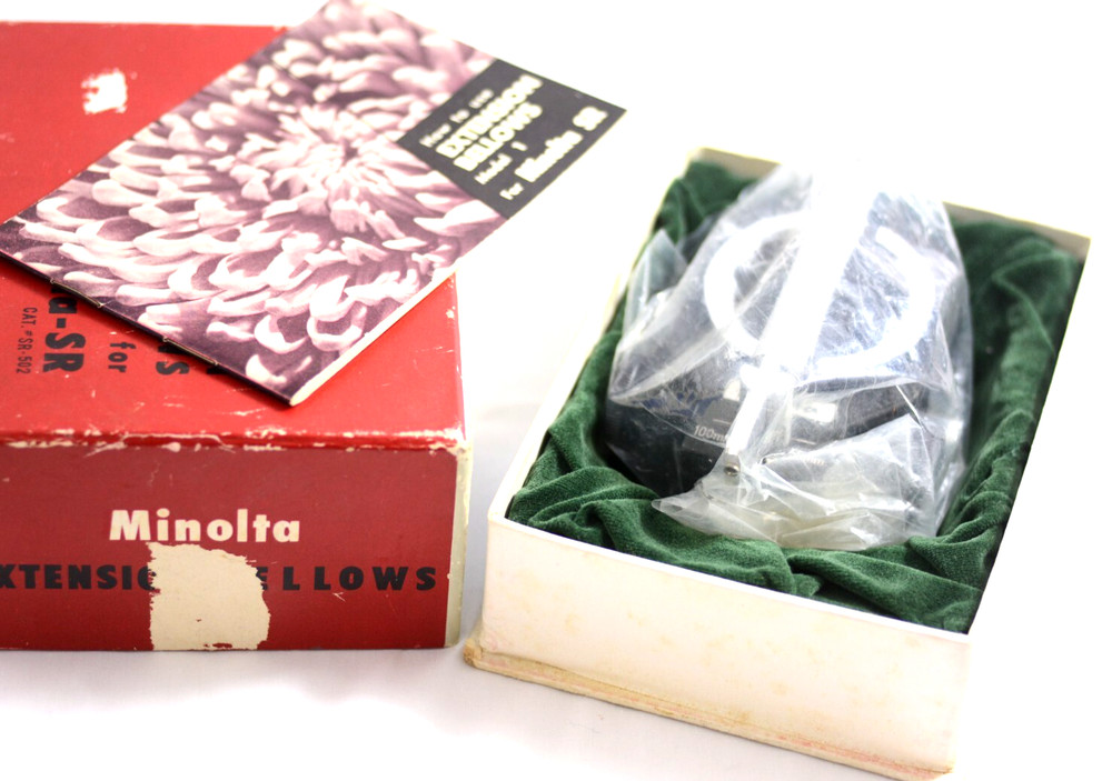 MINOLTA SR CAMERA EXTENSION BELLOWS MODEL 1 WITH BOX INSTRUCTIONS (MINT)