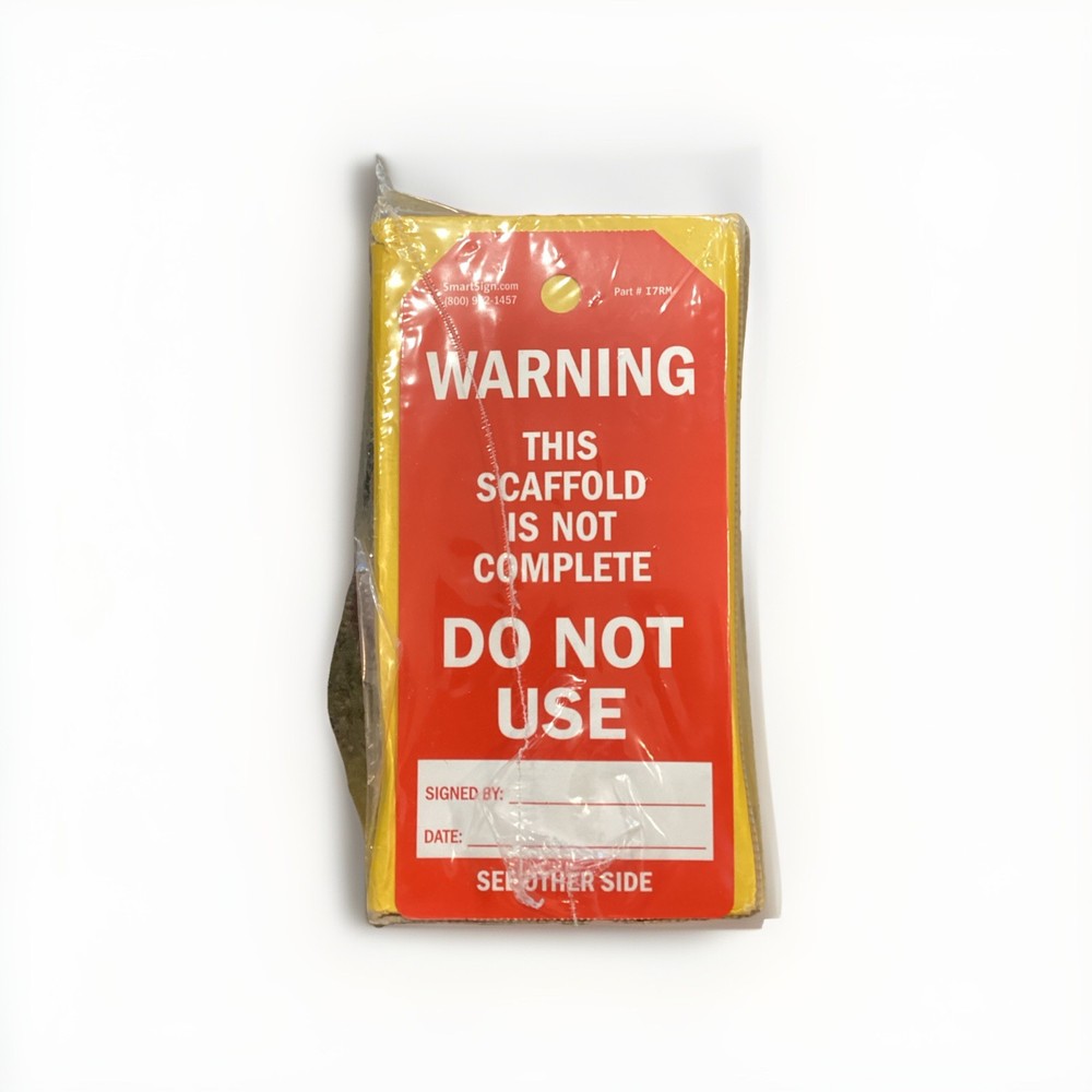 SmartSign 100-Pack Red ‘Scaffold Not Complete Do Not Use’ Warning Tags