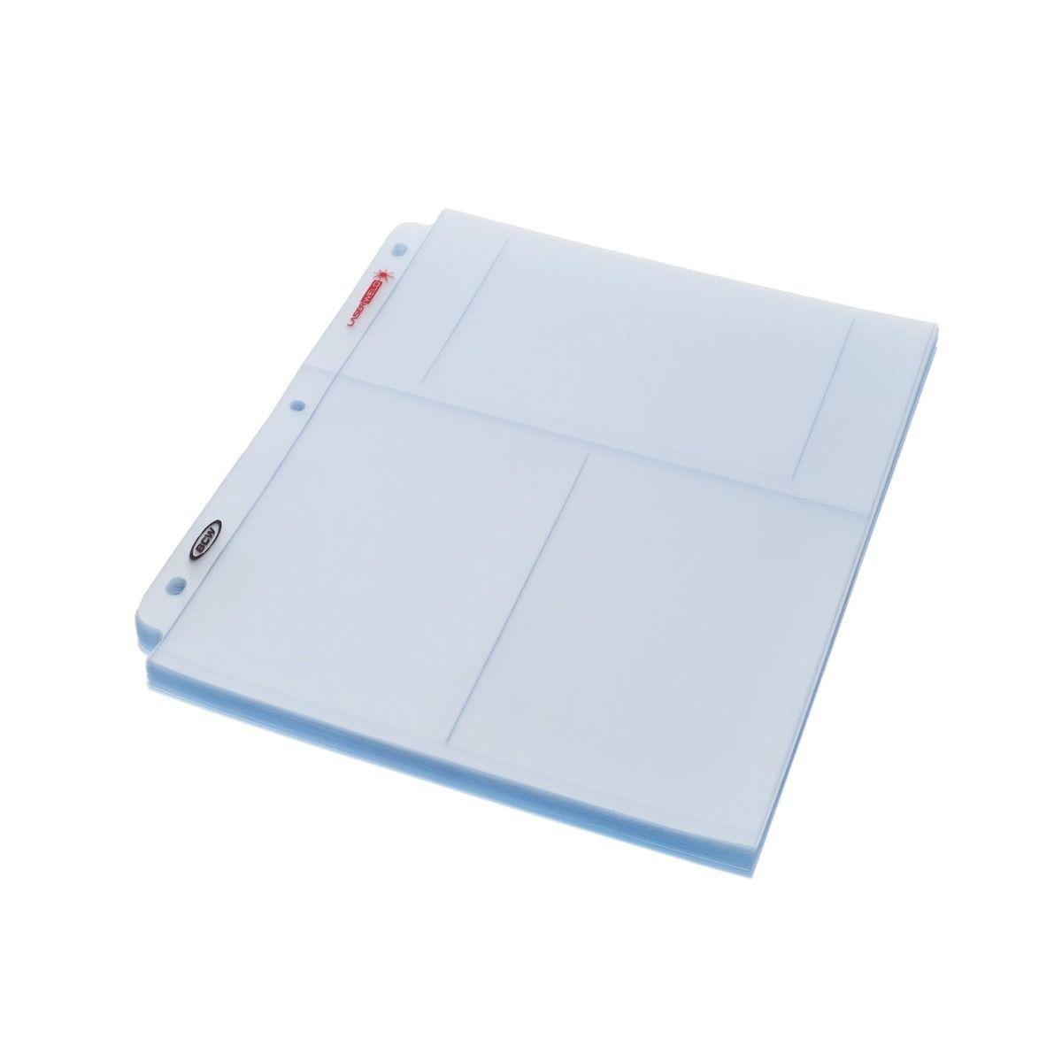 Lot of 20 New BCW Clear Album Pages 4x6 3 Pockets For Postcard Photos Coupons