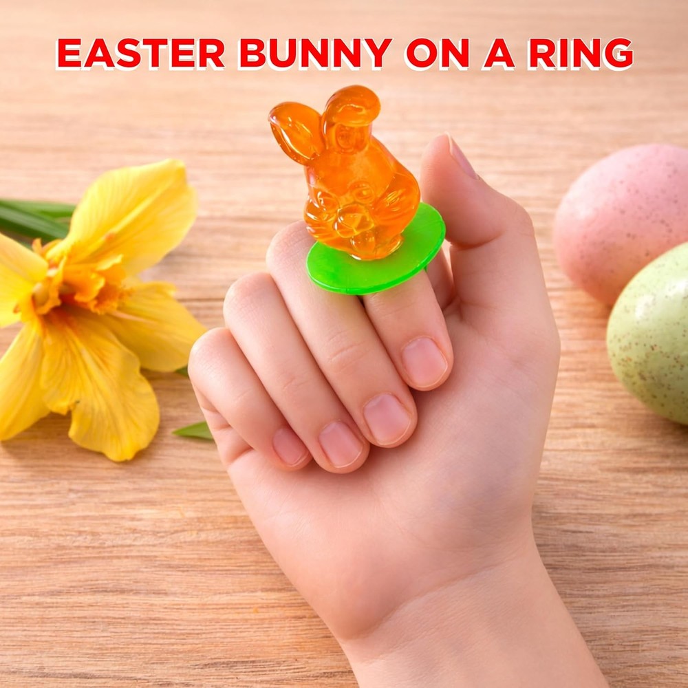 Bunny Ring Lollipops - 15 Count Individually Wrapped - Assorted Fruit Flavors