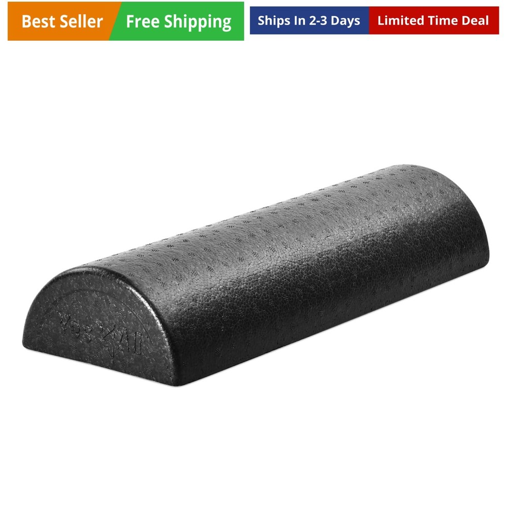 High-Density EPP Half Round Back Roller Foam, Exercise Foam Roller for Yoga, ...
