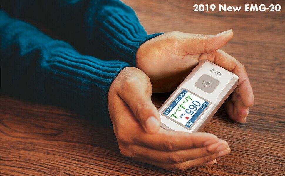 Bluetooth Portable ECG/EKG Monitor For Smartphones and computers EMG20