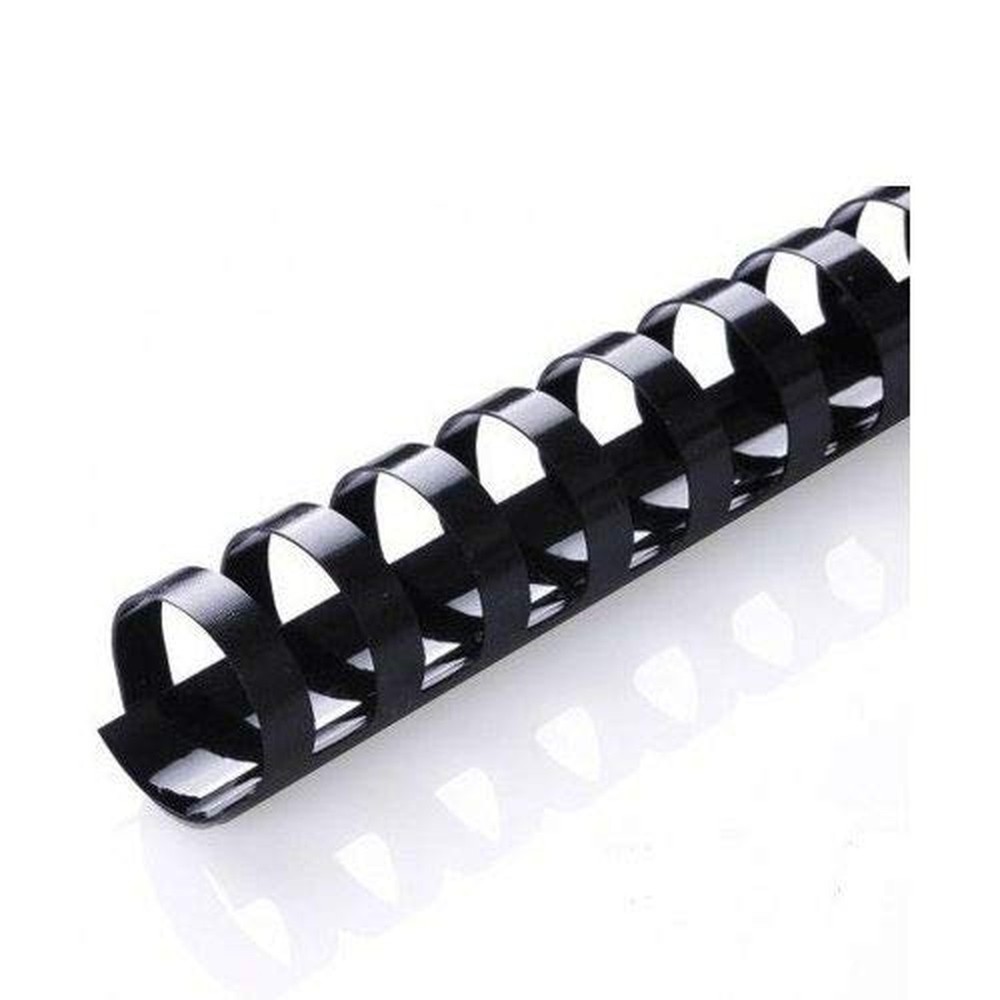 Plastic Comb Binding Spines, 1/2 Inch Diameter, Black, 90 Sheets, 100 Pack