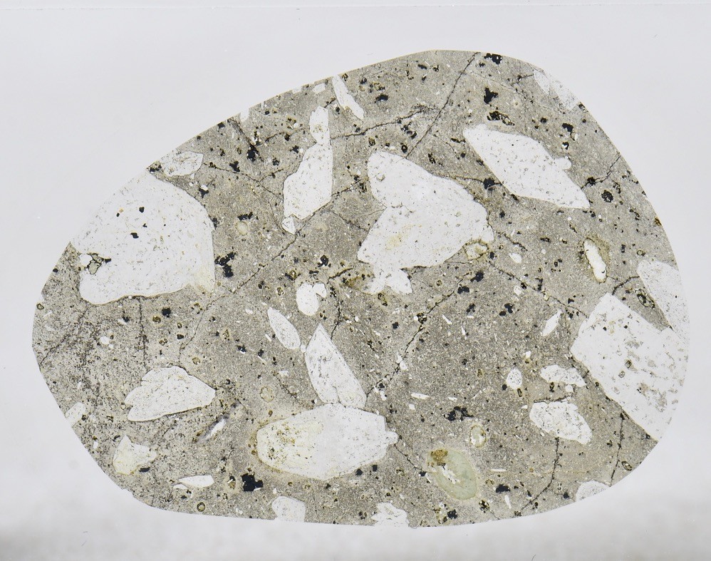 RHOMB PORPHYRY big feldspar crystals thin section microscope slide
