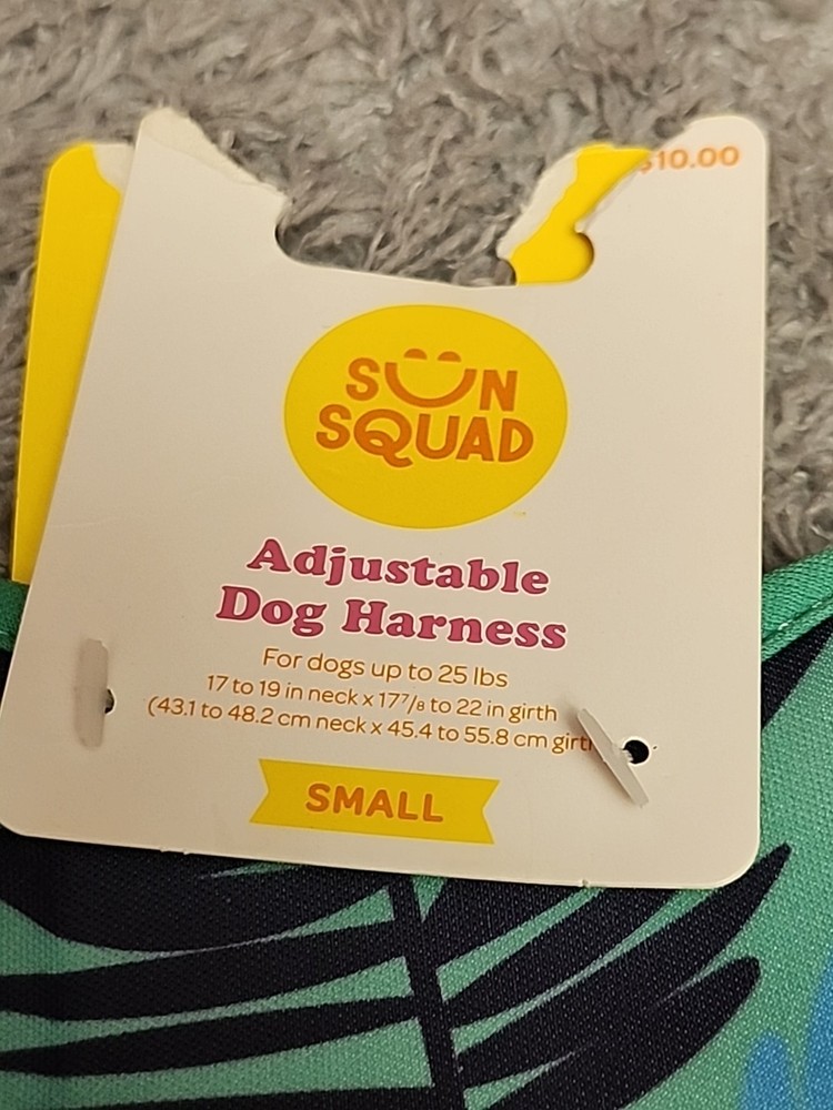 Sun Squad Leash and Adjustable Harness Size Small