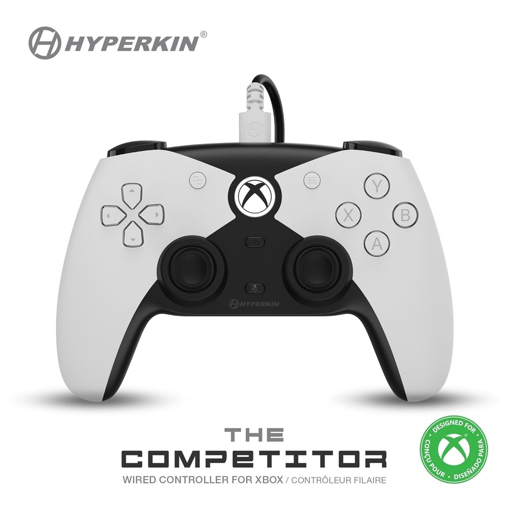 Hyperkin The Competitor Wired Controller for Xbox Series X|S, One White