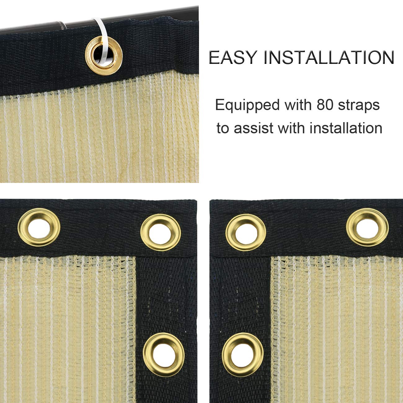 5 feet x 50 feet Privacy Screen Fence Heavy Duty Fencing Mesh Shade Net Cover...