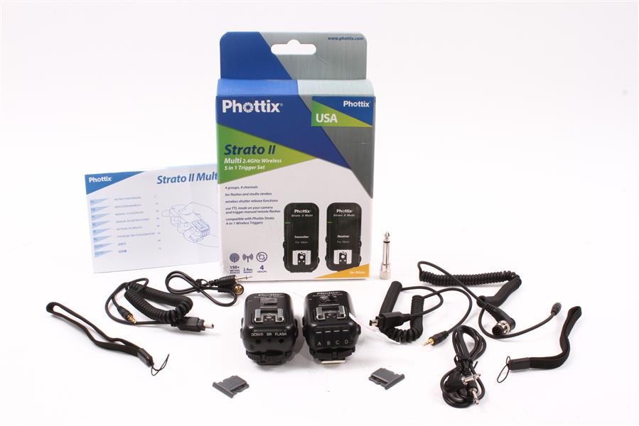 Used Phottix Strato II Multi 5-in-1 Wireless Trigger Set for Nikon