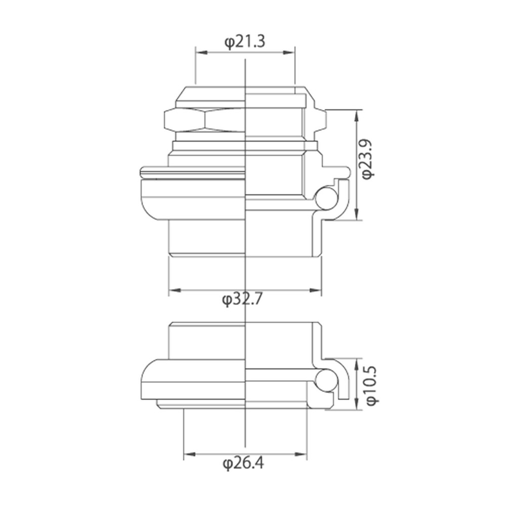 Tange MX-2 Old School BMX 1" Threaded Headset Chrome Silver