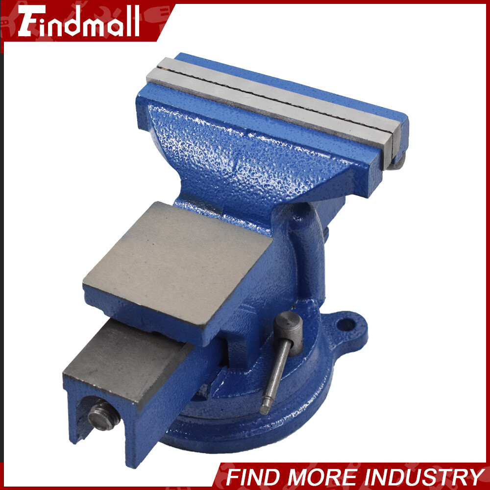 Findmall 5" Bench Vise with Anvil Swivel Locking Base Table Top Clamp Heavy Vice