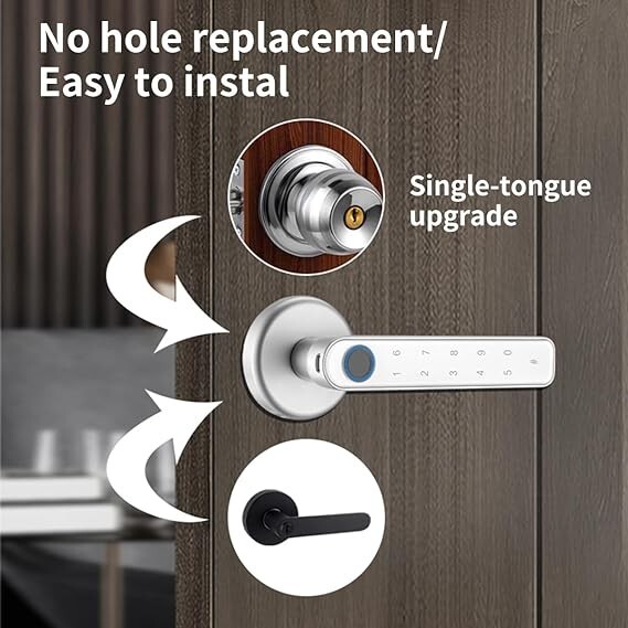 Fingerprint Door Lock Touchscreen Biometric Keyless Entry