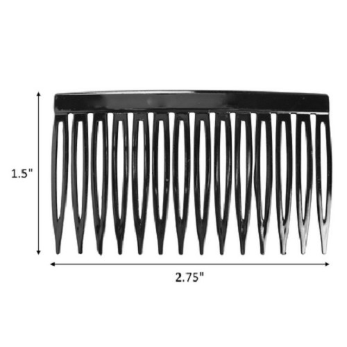 Scunci Plastic Side Hair Combs, Multicolor, 12 Count