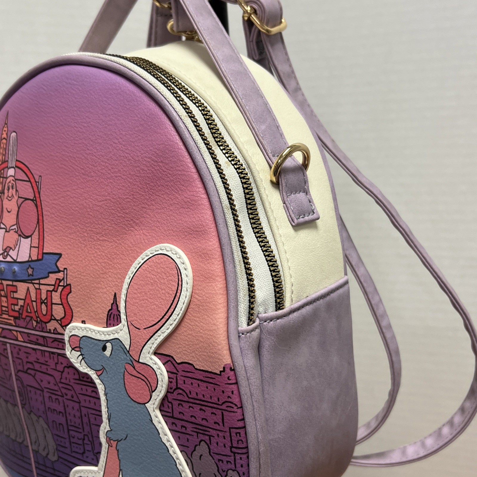 Disney Pixar Ratatouille Paris Scenic Light Up Mini Backpack Great Condition