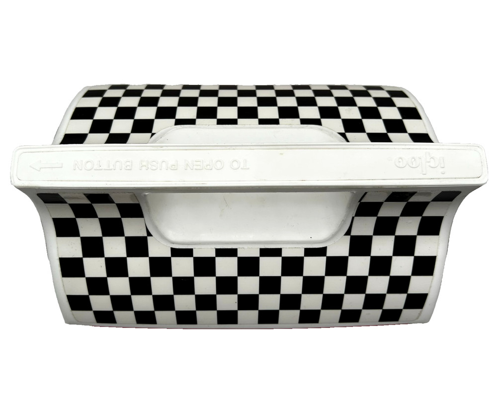 Igloo Black and White Checkered Red Cooler Side Button