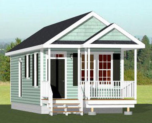 14x32 Tiny House -- 447 sq ft -- PDF FloorPlan -- Model 1P