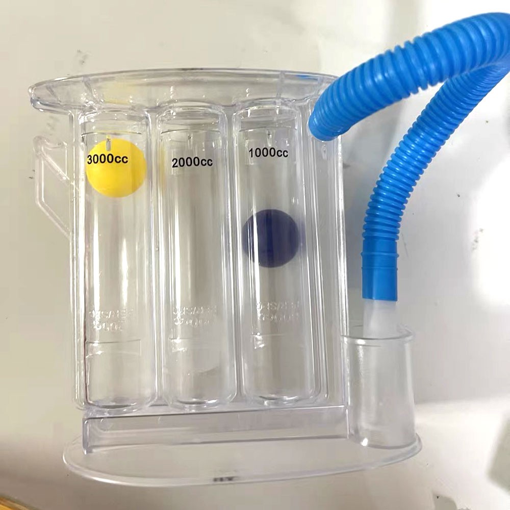 Lung Deep Breath Spirometer Breathing Exerciser Trainer Incentive Spirometry KU